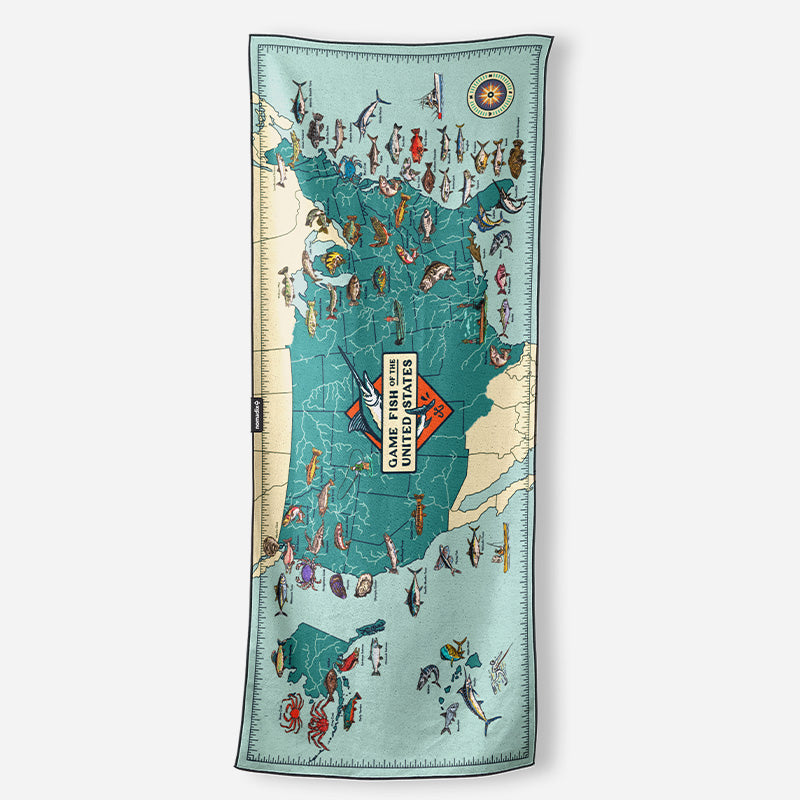Original Towel: Game Fish Map