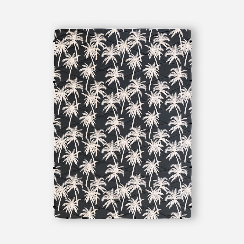 Puffer Blanket: Bunch Palms Black