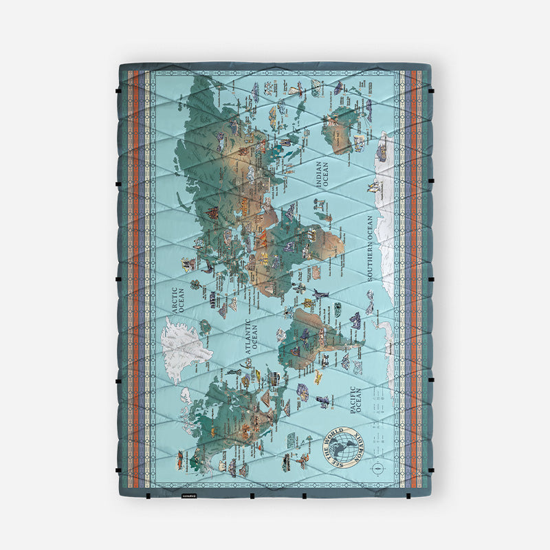 Puffer Blanket: World Map