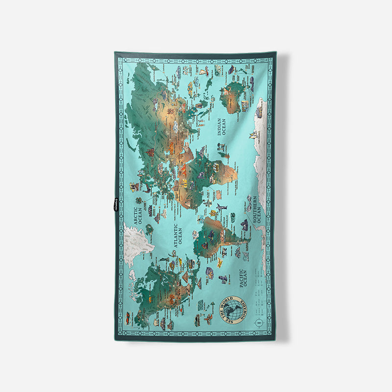 Ultralight Towel: World Map