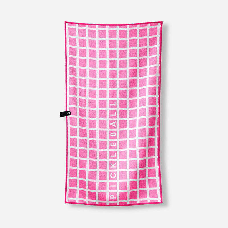 Pickleball Towel: Pickleball Net Pink