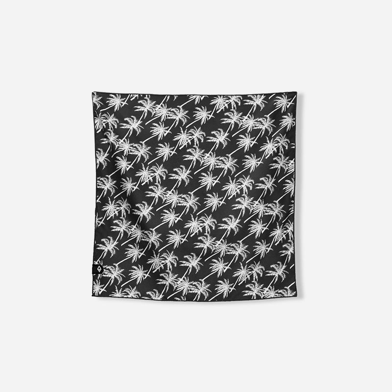 Bandana Towel: Bunch Palms Black