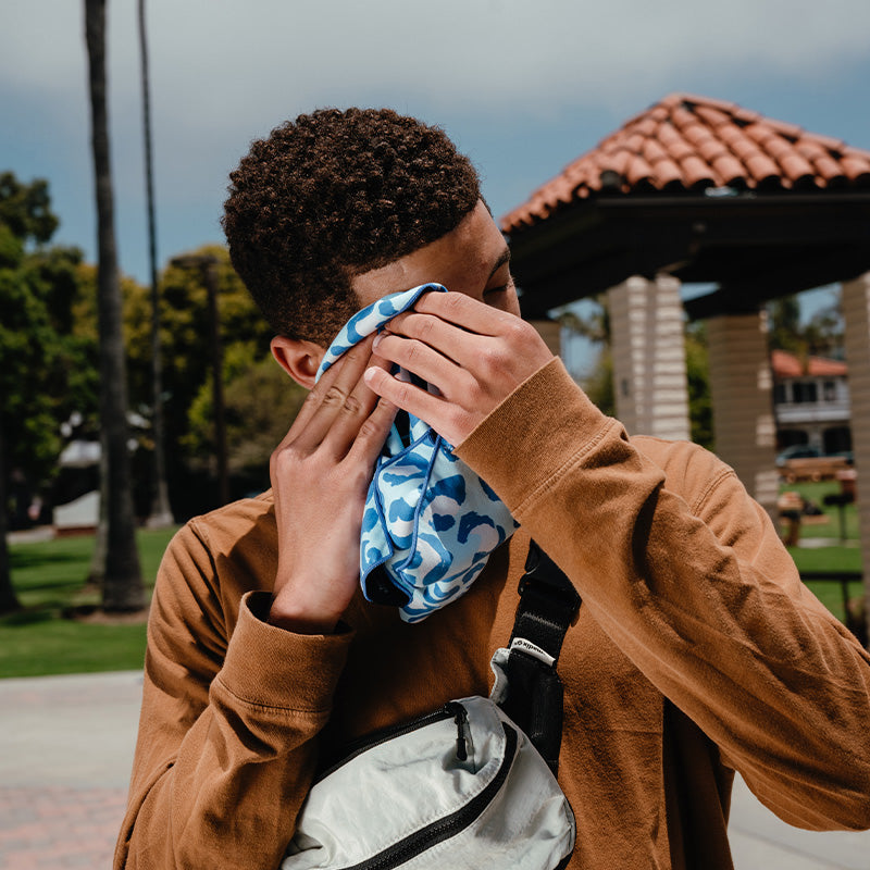 Bandana Towel: Steam Cat Blue