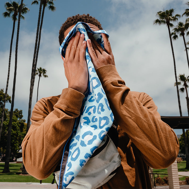 Bandana Towel: Steam Cat Blue